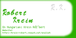 robert krein business card